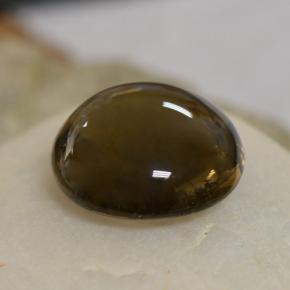 Quartz fumé marron naturelle coupe roude, 16,17 ct, translucide