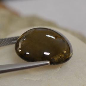 Quartz fumé marron naturelle coupe roude, 16,17 ct, translucide