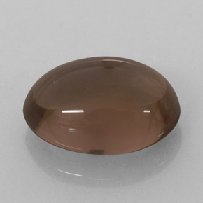 Quartz fumé marron naturelle coupe ovale, 3,52 ct, translucide