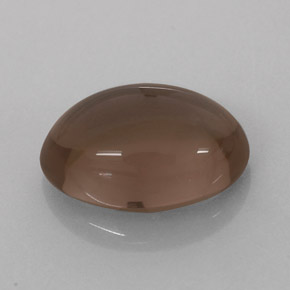 Quartz fumé marron naturelle coupe ovale, 3,67 ct, translucide