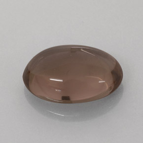 Quartz fumé marron naturelle coupe ovale, 3,17 ct, translucide