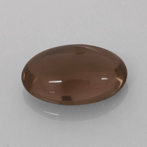 Quartz fumé marron naturelle coupe ovale, 3,08 ct, translucide