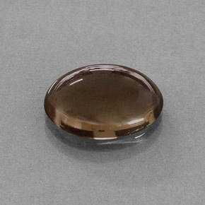 Quartz fumé marron naturelle coupe ovale, 3,28 ct, translucide