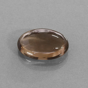Quartz fumé marron naturelle coupe ovale, 3,43 ct, translucide