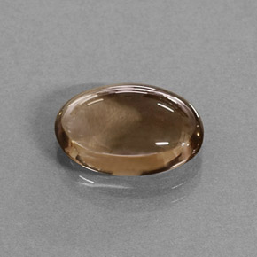 Quartz fumé marron naturelle coupe ovale, 3,17 ct, translucide