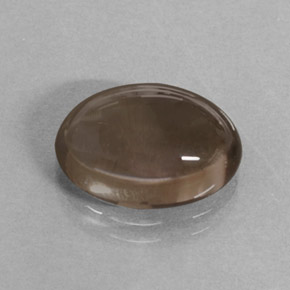 Quartz fumé marron naturelle coupe ovale, 3,61 ct, translucide