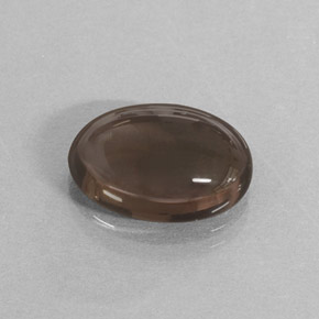 Quartz fumé marron naturelle coupe ovale, 3,50 ct, translucide