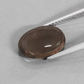 Quartz fumé marron naturelle coupe ovale, 3,50 ct, translucide