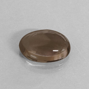 Quartz fumé marron naturelle coupe ovale, 3,59 ct, translucide