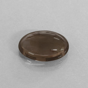 Quartz fumé marron naturelle coupe ovale, 2,97 ct, translucide