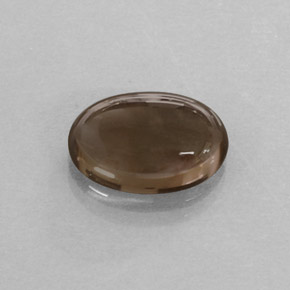 Quartz fumé marron naturelle coupe ovale, 3,24 ct, translucide