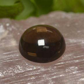 Quartz fumé marron naturelle coupe roude, 6,31 ct, transparent