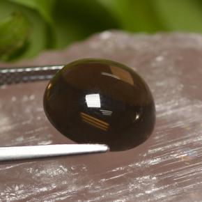 Quartz fumé marron naturelle coupe roude, 6,31 ct, transparent