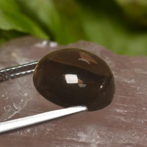 Quartz fumé marron naturelle coupe roude, 6,70 ct, transparent