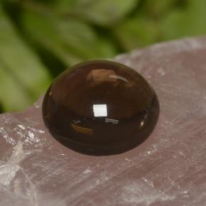 Quartz fumé marron naturelle coupe roude, 5,82 ct, transparent