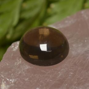 Quartz fumé marron naturelle coupe roude, 6,82 ct, transparent