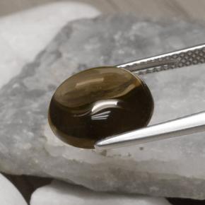 Quartz fumé marron naturelle coupe roude, 5,78 ct, transparent