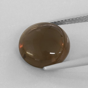 Quartz fumé marron naturelle transparent, 6,40 ct, transparent / translucide