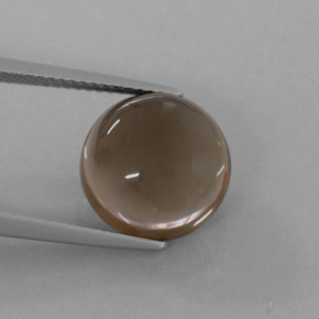 Quartz fumé marron naturelle transparent, 6,40 ct, transparent / translucide