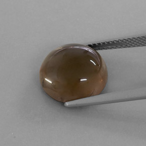 Quartz fumé marron naturelle transparent, 6,40 ct, transparent / translucide
