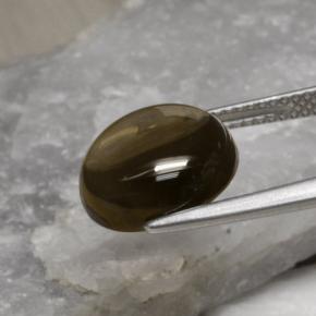 Quartz fumé marron naturelle coupe roude, 6,79 ct, transparent