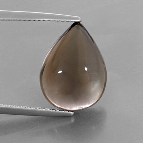 Quartz fumé marron naturelle en forme de poire, 7,79 ct, transparent