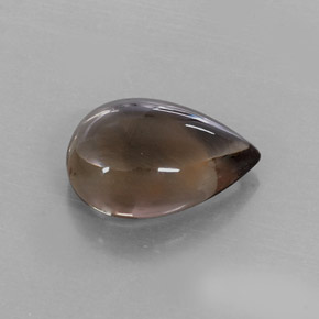 Quartz fumé marron naturelle en forme de poire, 7,79 ct, transparent