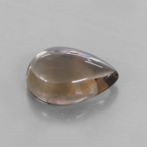 Quartz fumé marron naturelle en forme de poire, 8,58 ct, transparent
