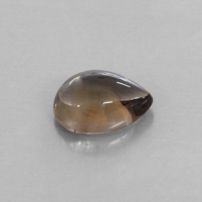 Quartz fumé marron naturelle en forme de poire, 4,55 ct, transparent