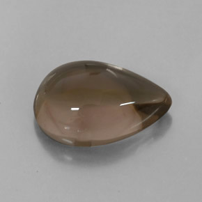 Quartz fumé marron naturelle transparent, 4,05 ct, transparent / translucide