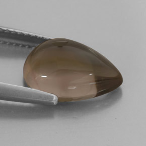 Quartz fumé marron naturelle transparent, 4,05 ct, transparent / translucide