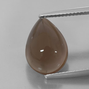 Quartz fumé marron naturelle transparent, 6,75 ct, transparent / translucide