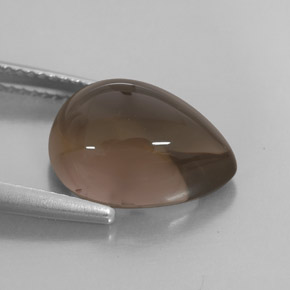 Quartz fumé marron naturelle transparent, 6,75 ct, transparent / translucide