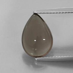 Quartz fumé marron naturelle transparent, 3,83 ct, transparent / translucide