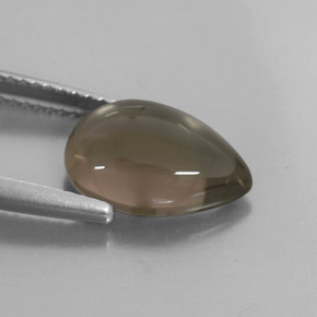 Quartz fumé marron naturelle transparent, 3,83 ct, transparent / translucide
