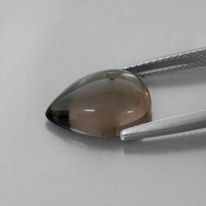 Quartz fumé marron naturelle transparent, 4,80 ct, transparent / translucide