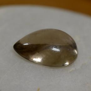 Quartz fumé marron naturelle en forme de poire, 4,19 ct, transparent