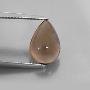Quartz fumé marron naturelle transparent, 3,68 ct, transparent / translucide