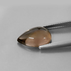 Quartz fumé marron naturelle transparent, 3,68 ct, transparent / translucide