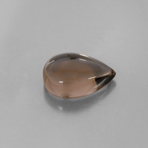 Quartz fumé marron naturelle transparent, 4,39 ct, transparent / translucide