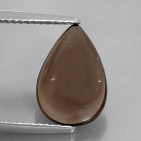 Quartz fumé marron naturelle transparent, 3,86 ct, transparent / translucide