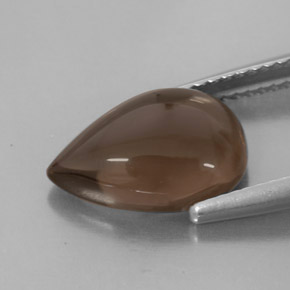 Quartz fumé marron naturelle transparent, 3,86 ct, transparent / translucide