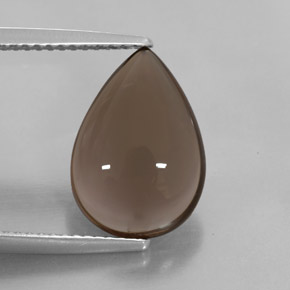 Quartz fumé marron naturelle transparent, 4,53 ct, transparent / translucide