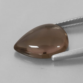 Quartz fumé marron naturelle transparent, 4,53 ct, transparent / translucide
