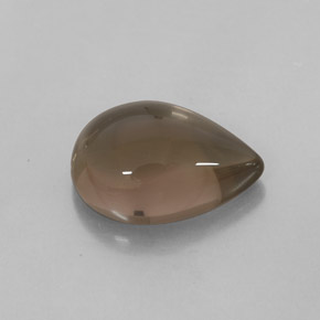 Quartz fumé marron naturelle transparent, 4,14 ct, transparent / translucide