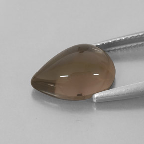 Quartz fumé marron naturelle transparent, 4,14 ct, transparent / translucide