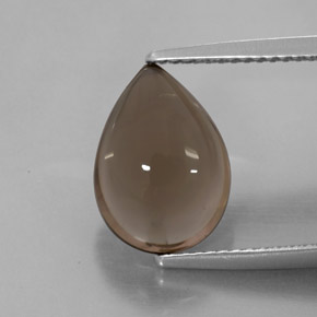 Quartz fumé marron naturelle transparent, 3,89 ct, transparent / translucide