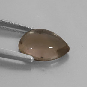 Quartz fumé marron naturelle transparent, 3,89 ct, transparent / translucide