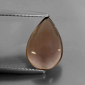 Quartz fumé marron naturelle transparent, 3,55 ct, transparent / translucide