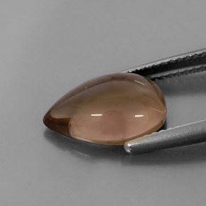 Quartz fumé marron naturelle transparent, 3,55 ct, transparent / translucide